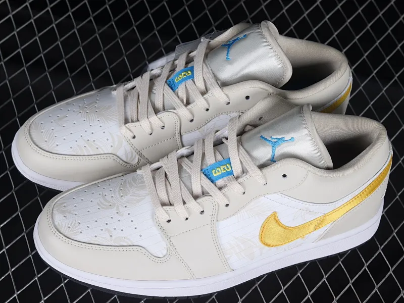 All categories Air Jordan Jordan series basketball shoes Air Jordan 1 Low Air Jordan 1 Low "Amarillo" AJ1 Joe 1 palm leaf low-top cultural and casual sneakers CK3022-107